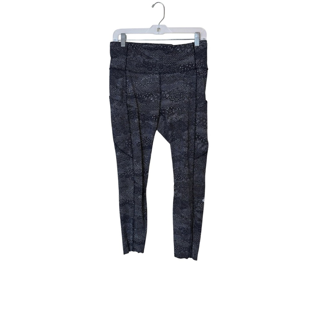 lululemon athletica Black and Gray Patterned Leggings